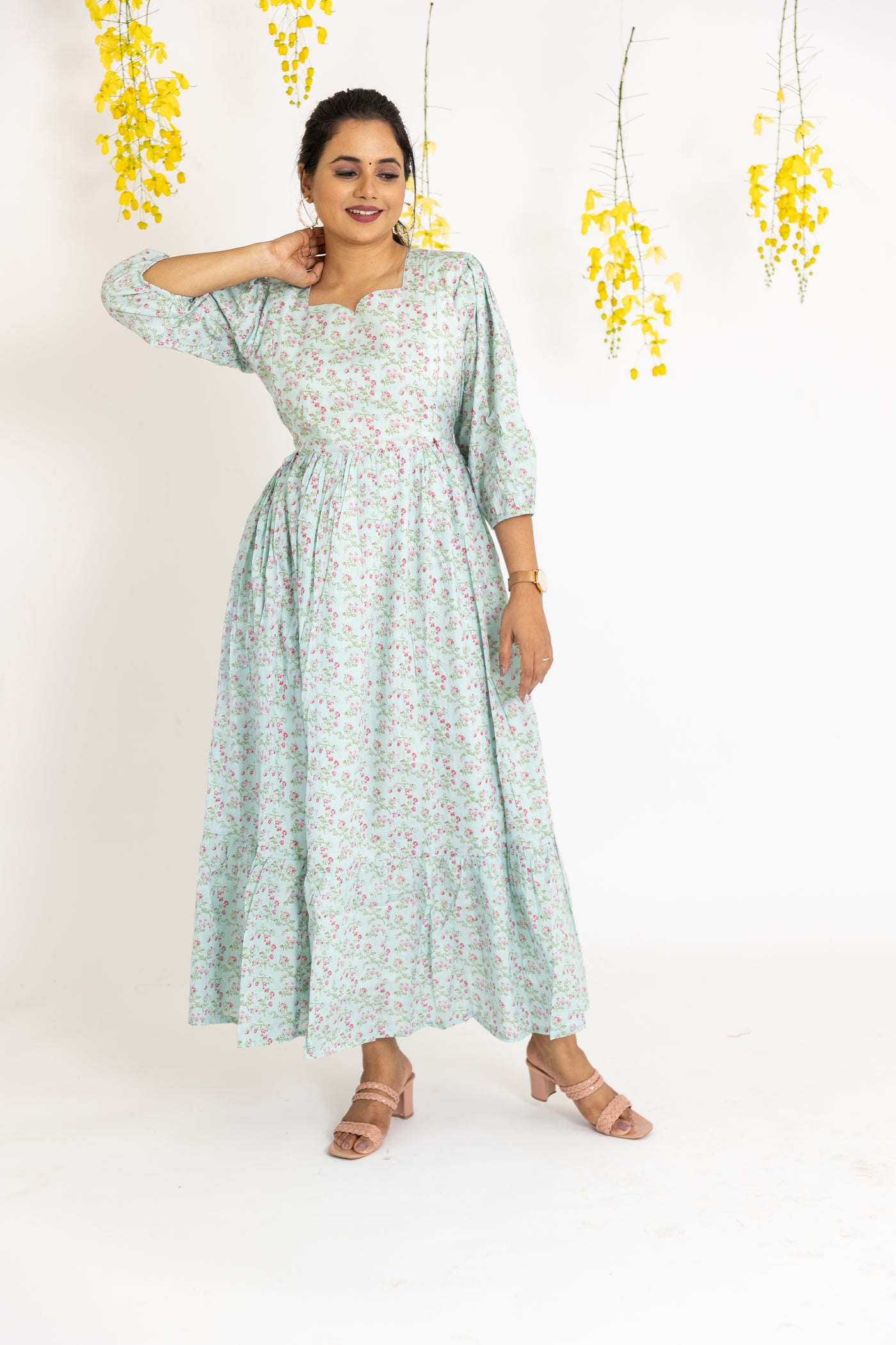 Buy HRK VENOM Women's Pure Cotton Printed Maternity Gown/Maternity wear/Feeding  Gown A-line Maternity Feeding Dress Maternity Kurti Gown for Women Online  In India At Discounted Prices